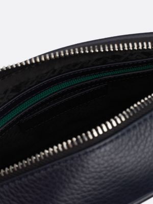 blau corporate kameratasche aus leder für herren - tommy hilfiger