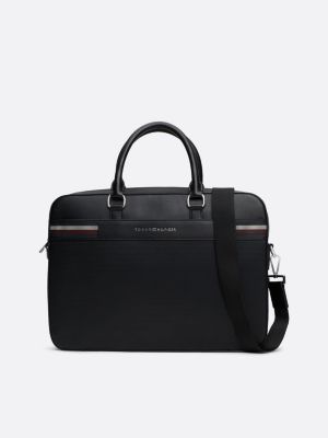 sacoche pour ordinateur portable corporate black pour hommes tommy hilfiger