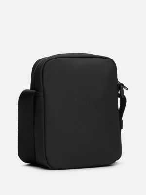 black corporate woven reporter bag for men tommy hilfiger