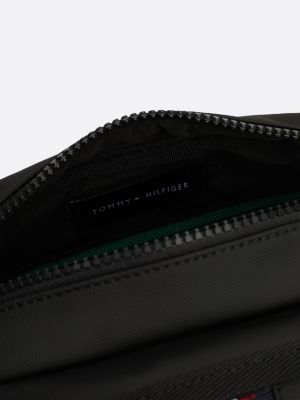 camera bag corporate con dettaglio in tessuto nero da uomini tommy hilfiger