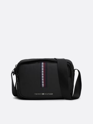 camera bag corporate con dettaglio in tessuto black da uomini tommy hilfiger