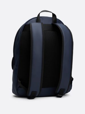 blue corporate woven dome backpack for men tommy hilfiger