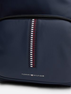 zaino corporate con dettaglio in tessuto blu da uomini tommy hilfiger