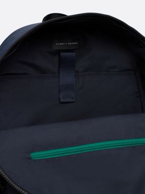 blue corporate woven dome backpack for men tommy hilfiger