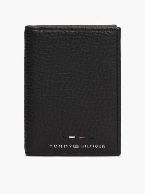 portafogli bifold premium in pelle black da uomini tommy hilfiger