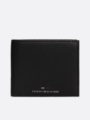 Premium Leather Karten und Munzbrieftasche Schwarz Tommy Hilfiger