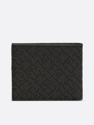 cartera th business de piel pequeña negro de hombres tommy hilfiger