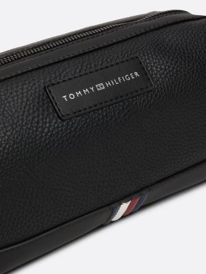 pochette toilette th business zigrinata nero da uomini tommy hilfiger