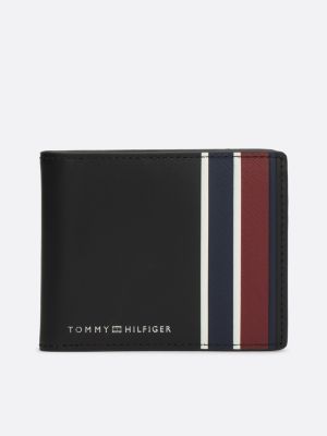 portafogli corporate piccolo in pelle black da uomini tommy hilfiger