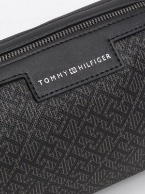 pochette toilette th monogram nero da uomini tommy hilfiger