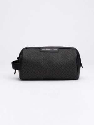 pochette toilette th monogram black da uomini tommy hilfiger