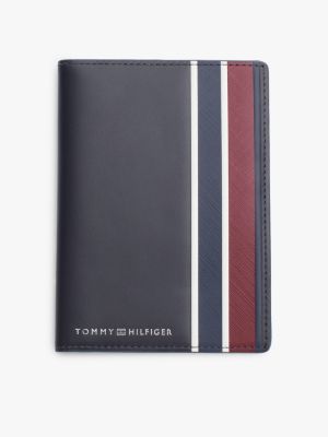 blau passhülle und gepäckanhänger im geschenkset für herren - tommy hilfiger