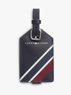 blue passport holder and luggage tag gift set for men tommy hilfiger