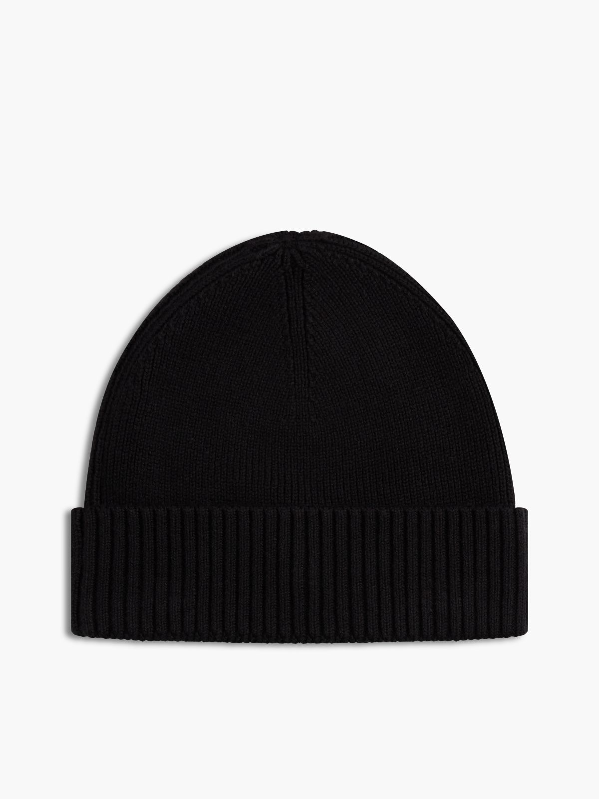 Hilfiger Flag Embroidery Beanie With Cashmere — Black