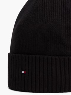 Hilfiger Flag Embroidery Beanie With Cashmere — Black 3