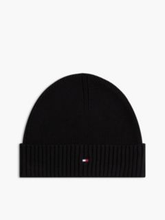 Hilfiger Flag Embroidery Beanie With Cashmere — Black 1