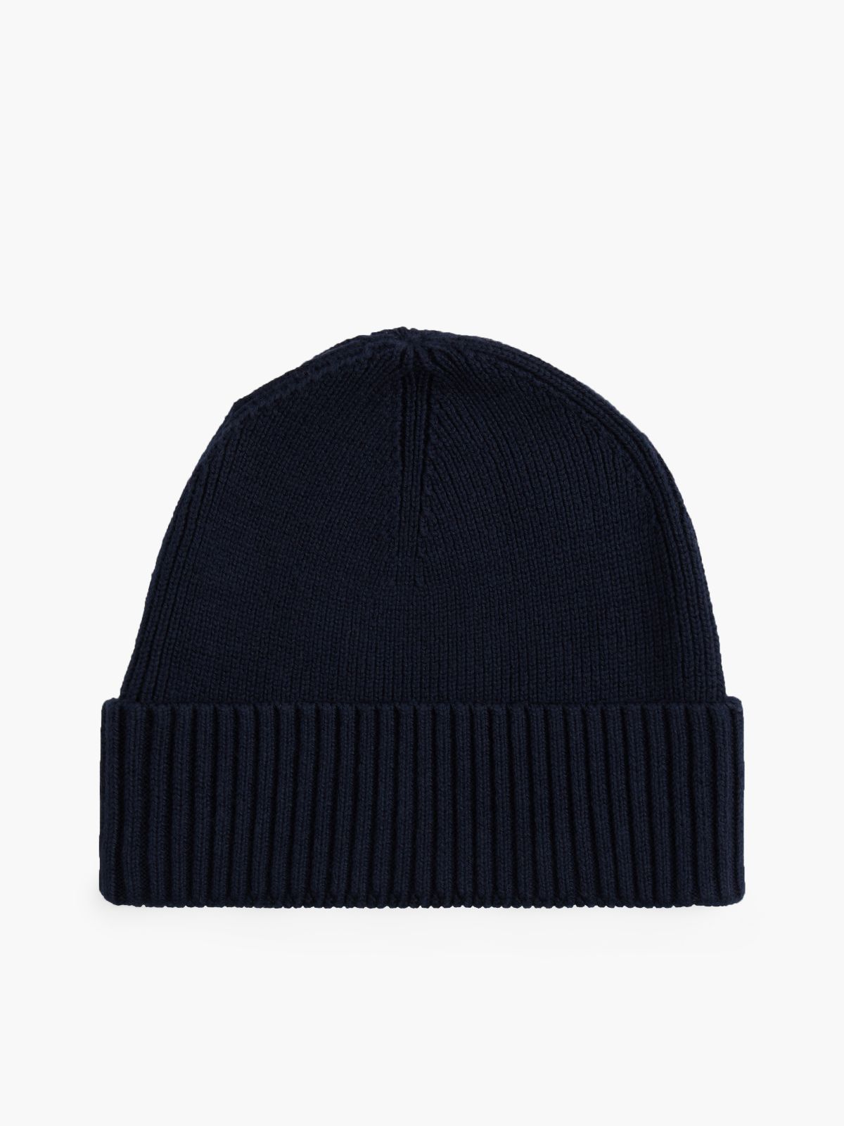 Hilfiger Flag Embroidery Beanie With Cashmere — Blue