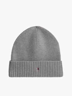 Hilfiger Flag Embroidery Beanie With Cashmere — Grey 1