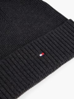 Hilfiger Flag Embroidery Beanie With Cashmere — Grey 3