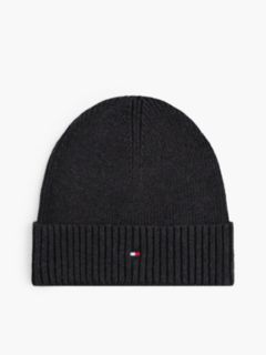 Hilfiger Flag Embroidery Beanie With Cashmere — Grey 1