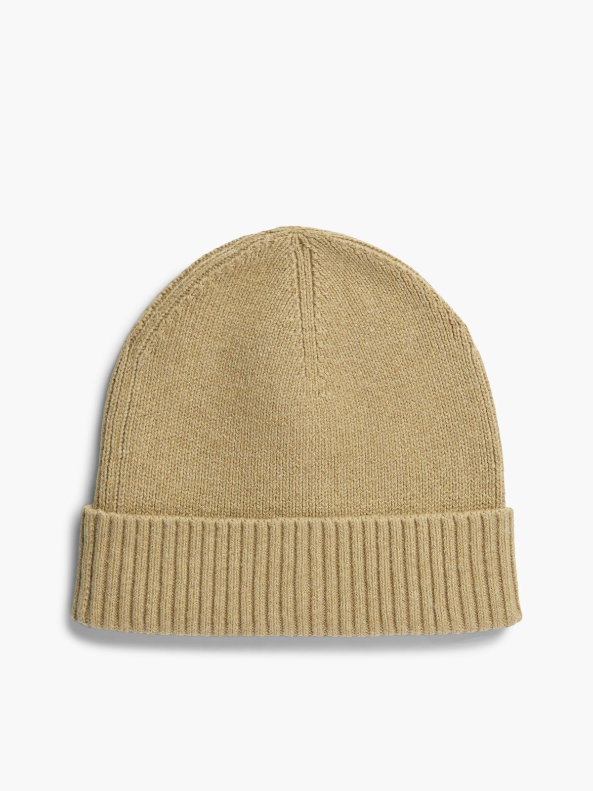 Hilfiger Flag Embroidery Beanie With Cashmere — Khaki