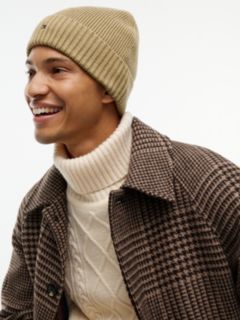 Hilfiger Flag Embroidery Beanie With Cashmere — Khaki 4