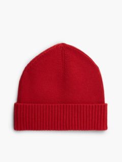 Hilfiger Flag Embroidery Beanie With Cashmere — Red 2