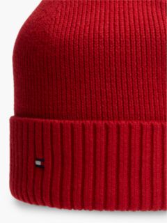 Hilfiger Flag Embroidery Beanie With Cashmere — Red 3