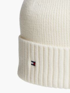 Hilfiger Flag Embroidery Beanie With Cashmere — Yellow 3
