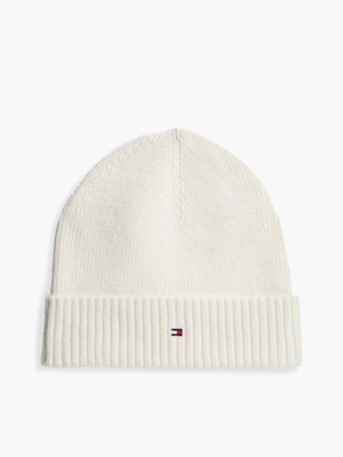 Hilfiger Flag Embroidery Beanie With Cashmere — Yellow