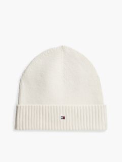Hilfiger Flag Embroidery Beanie With Cashmere — Yellow 1