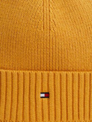 berretto con cashmere e bandierina giallo da uomini tommy hilfiger