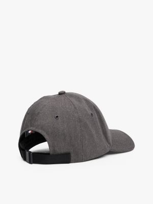 cappello da baseball con monogramma th nero da uomini tommy hilfiger