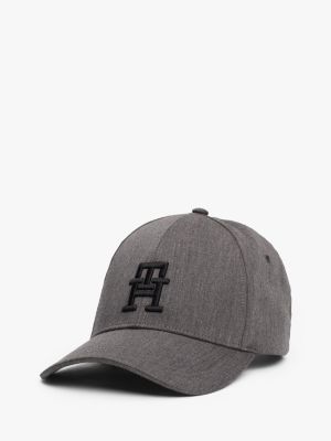 cappello da baseball con monogramma th black da uomini tommy hilfiger