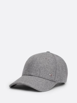 grey corporate baseball-cap mit wolle für herren - tommy hilfiger