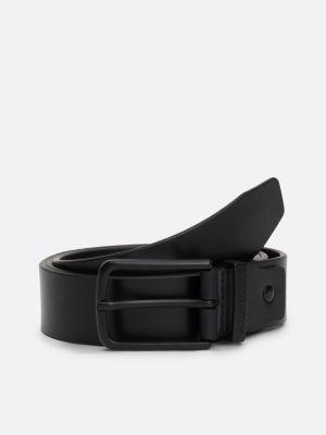 ceinture hilfiger monotype en cuir noir pour hommes tommy hilfiger