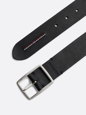 black hilfiger monotype leather belt for men tommy hilfiger