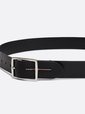 ceinture hilfiger monotype en cuir noir pour hommes tommy hilfiger