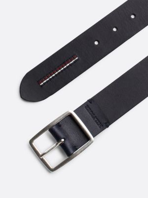 blue hilfiger monotype leather belt for men tommy hilfiger