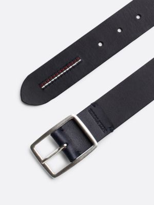 blauw hilfiger monotype leren riem voor heren - tommy hilfiger