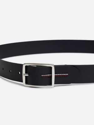 blauw hilfiger monotype leren riem voor heren - tommy hilfiger