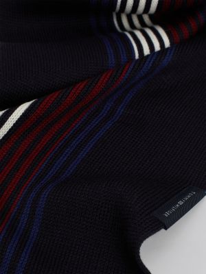 sciarpa corporate in misto lana blu da uomini tommy hilfiger