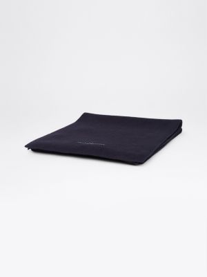 blau feinstrickschal mit logo für herren - tommy hilfiger