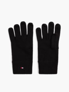 Hilfiger Flag Embroidery Gloves With Cashmere — Black 1