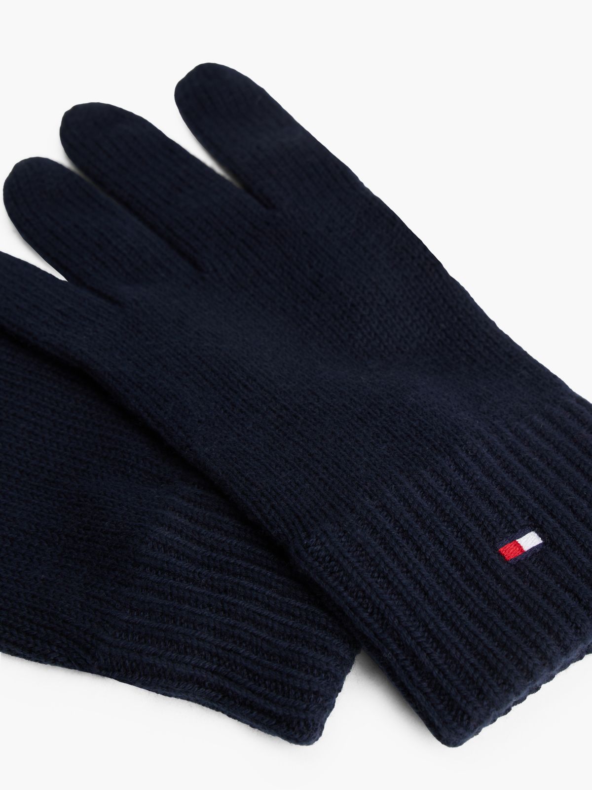Hilfiger Flag Embroidery Gloves With Cashmere — Blue