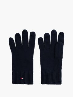 Hilfiger Flag Embroidery Gloves With Cashmere — Blue 1
