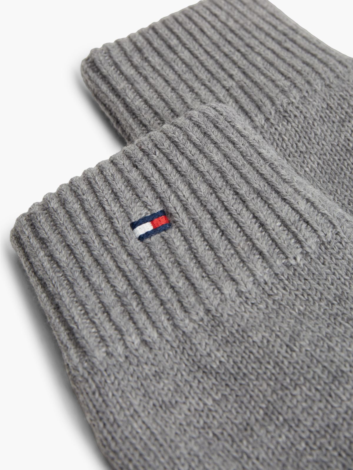 Hilfiger Flag Embroidery Gloves With Cashmere — Grey