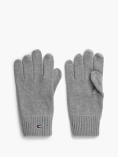 Hilfiger Flag Embroidery Gloves With Cashmere — Grey 1