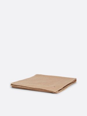 écharpe hilfiger flag avec cachemire beige pour hommes tommy hilfiger