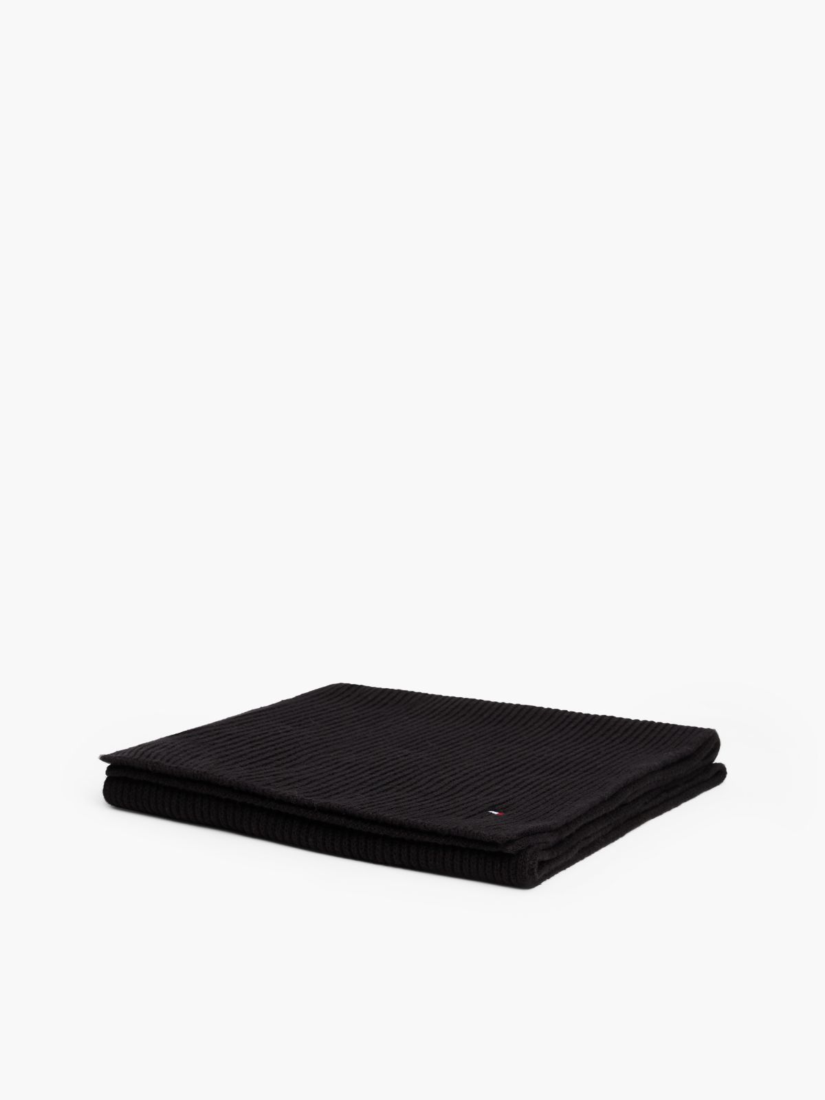 Hilfiger Flag Scarf With Cashmere — Black